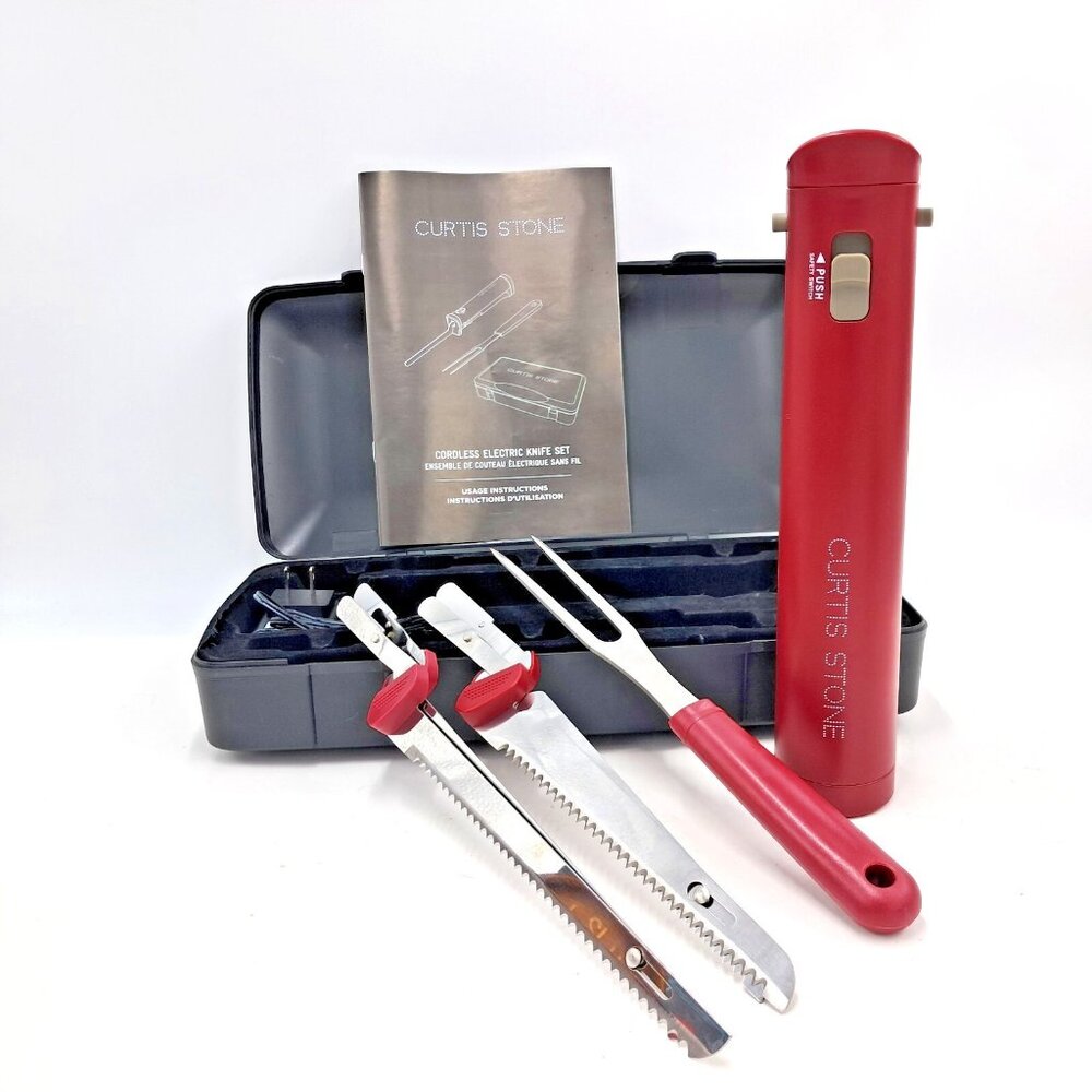 Curtis Stone Cordless Electric Carving Knife Set -Open Box